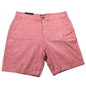 NEW Jachs NY Faded Red Bleeker Cotton Chino Shorts 7.5" Inseam Men's Size 34